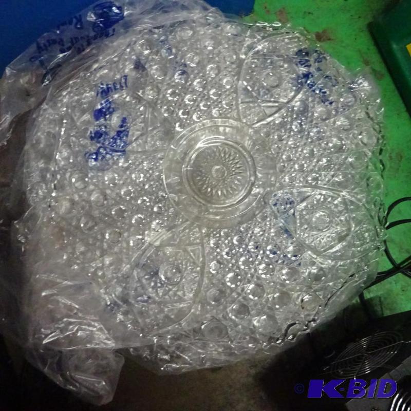 lot 108 image: 22" glass platters. Qty 4...