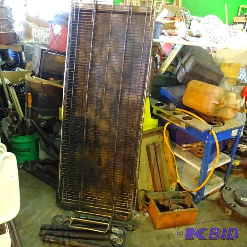 lot 157 image: 24 x 60 Portable Charcoal Grill. Comes with L...