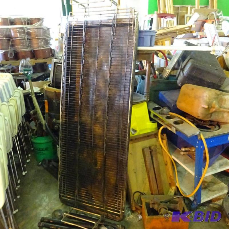 lot 158 image: 24 x 60 Portable Charcoal Grill. Comes with L...