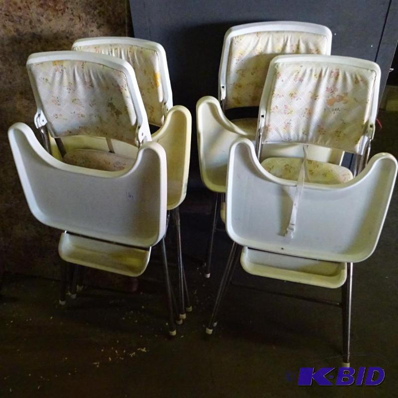 lot 167 image: 4 Fold Up Portable High Chairs...