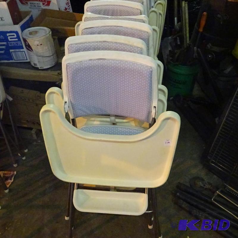 lot 168 image: 4 Fold Up Portable High Chairs...
