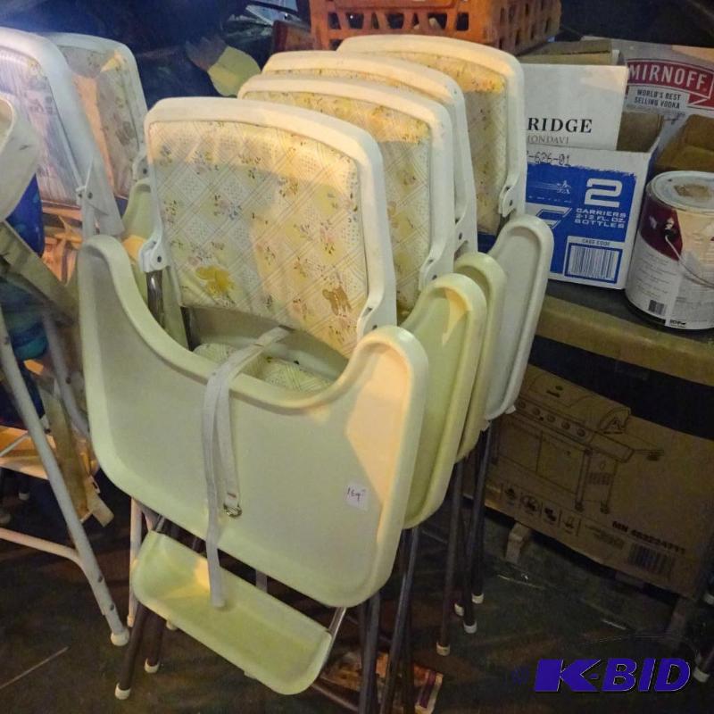 lot 169 image: 4 Fold Up Portable High Chairs...