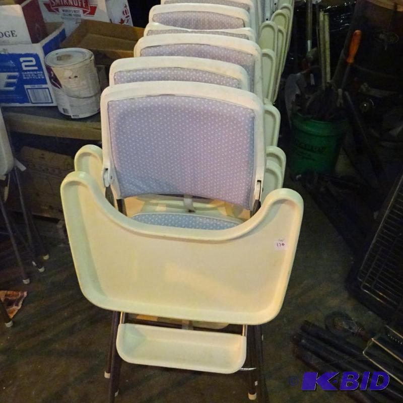 lot 170 image: 5 Fold Up Portable High Chairs...