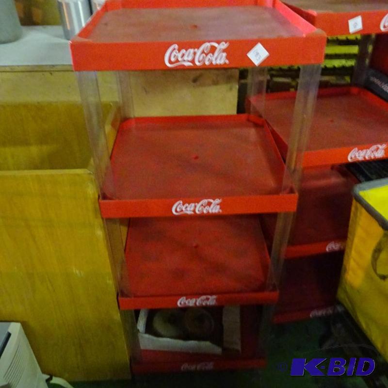 lot 184 image: Plastic Coca Cola 4 tier retail stand...