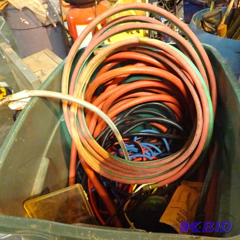 lot 35 image: Air hose. Oxy Acetylene hose. Misc extension ...