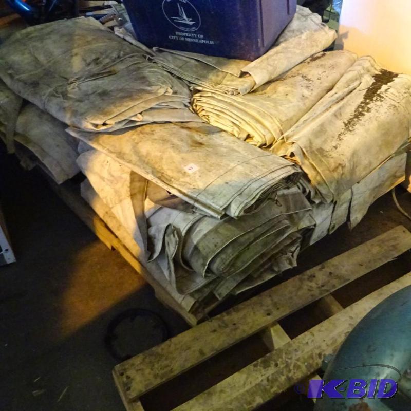 lot 47 image: Pallet of misc white canvases...