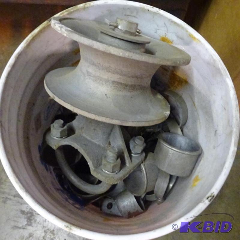 lot 6 image: Bucket of chain lin fence and gate parts...