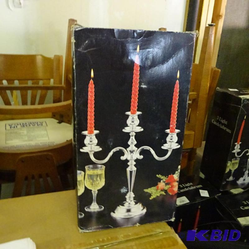 lot 65 image: 29403 &quotglobal" 3 light candelabra. ...