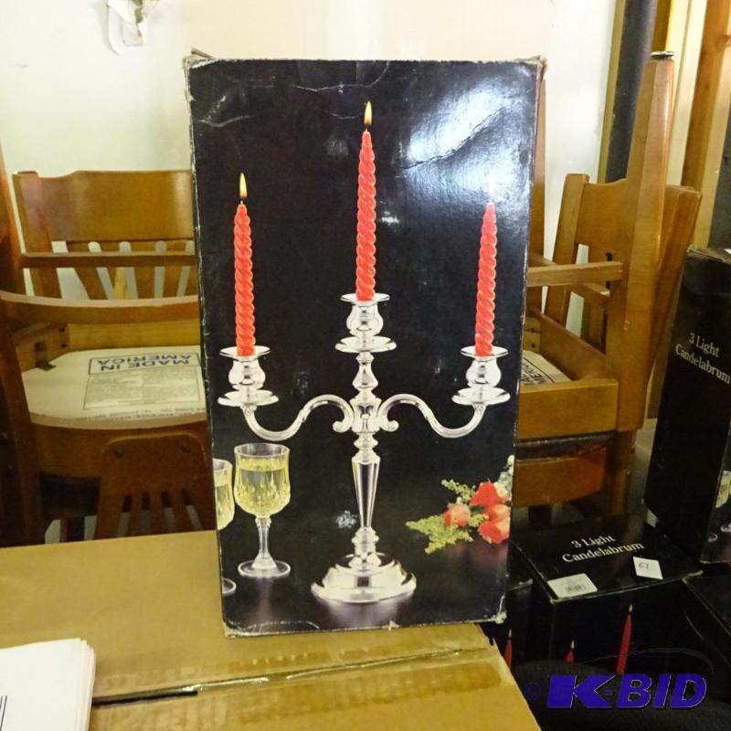 lot 71 image: 29403 &quotglobal" 3 light candelabra. ...