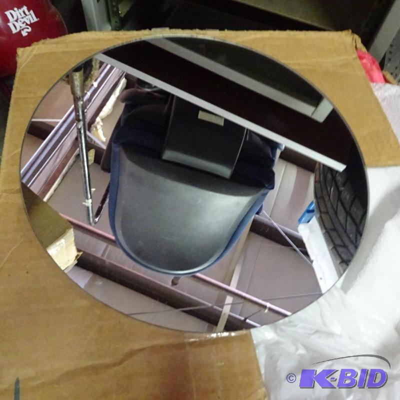 lot 89 image: 12" round mirrors. Qty 22...
