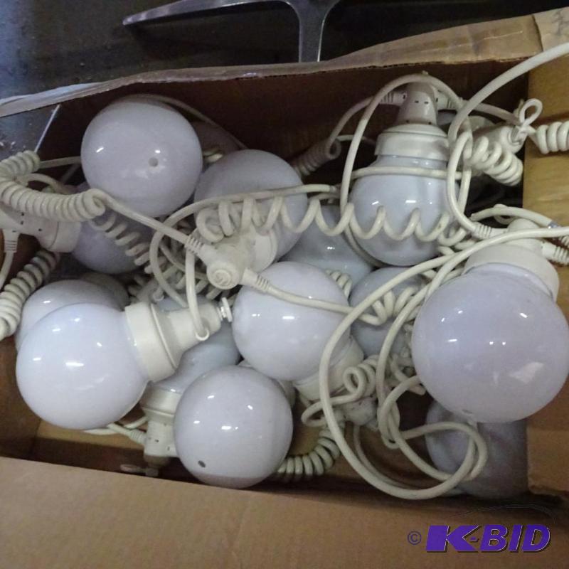 lot 99 image: 2 strands of outdoor hang up patio lights...