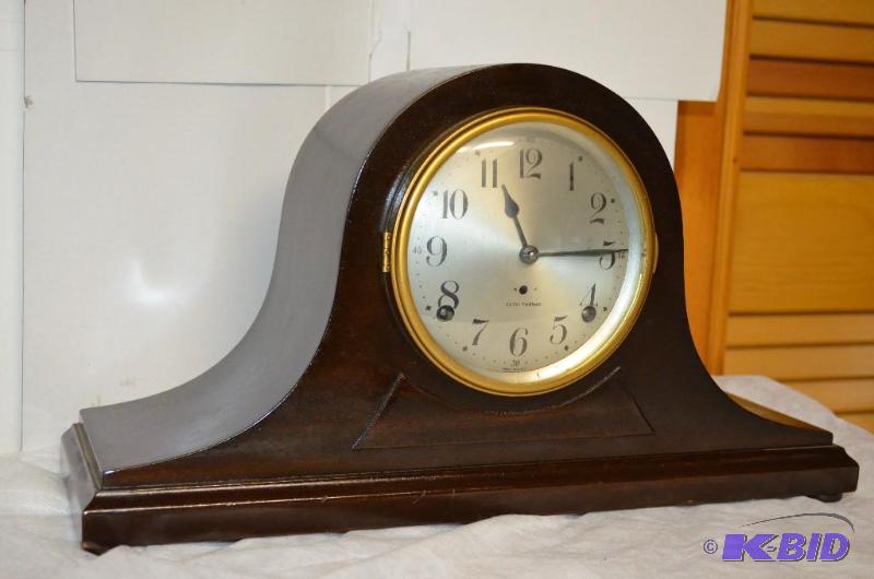 lot 22 image: Cymbal No. 1&nbspTambour Style Mantel Clock ...