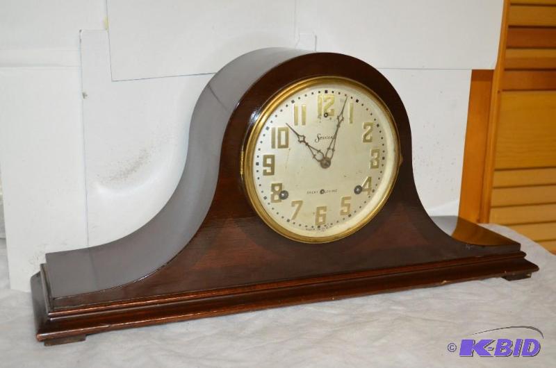 lot 30 image: Vintage Sessions Westminster &nbspWood clock...