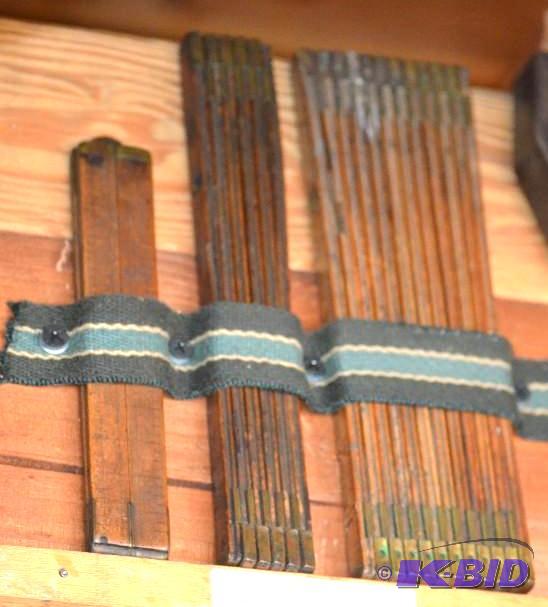 lot 62 image: Antique Expandable Wood measuring devices - r...