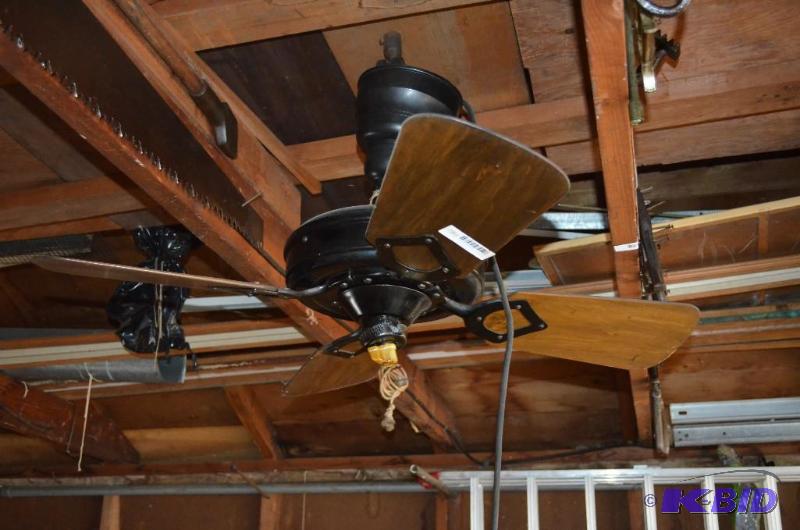lot 89 image: Ceiling fan with wood paddles...