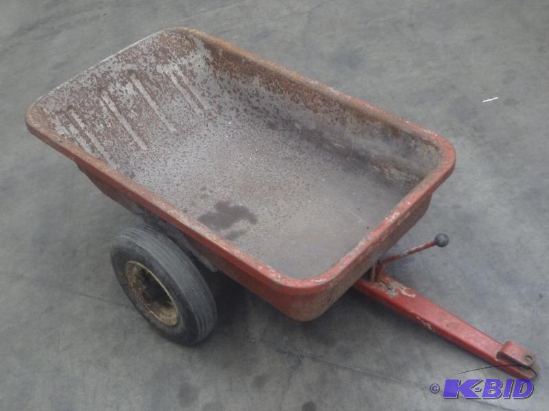 Steel Pin-Hitch Lawn Tractor Trailer, Dumps...