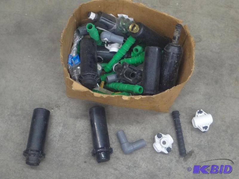 Box Of Misc Sprinkler Heads &amp Fittings...