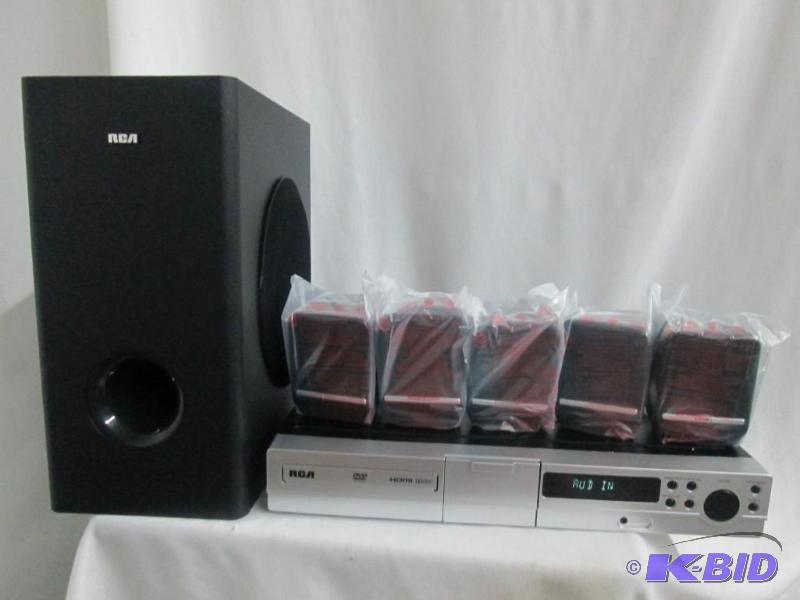 lot 4 image: RCA 1000 Watt DVD Theater System w iPhone Dock