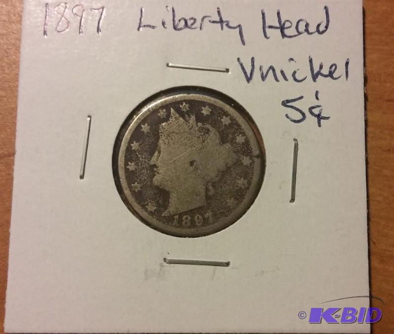 1897 LIBERTY HEAD V NICKEL...