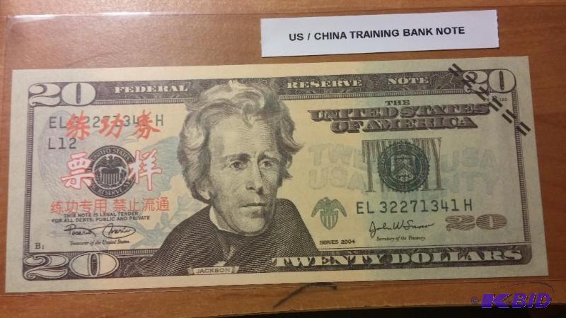 USCHINA TRAINING BANK NOTE NOT LEGAL TENDER,...