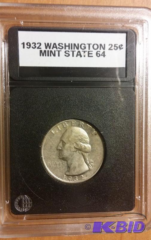 1932 WASHINTION QUARTER UNCIRCULATED 90% SILV...