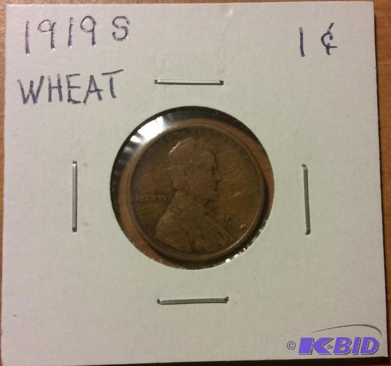 1919-S WHEAT CENT...