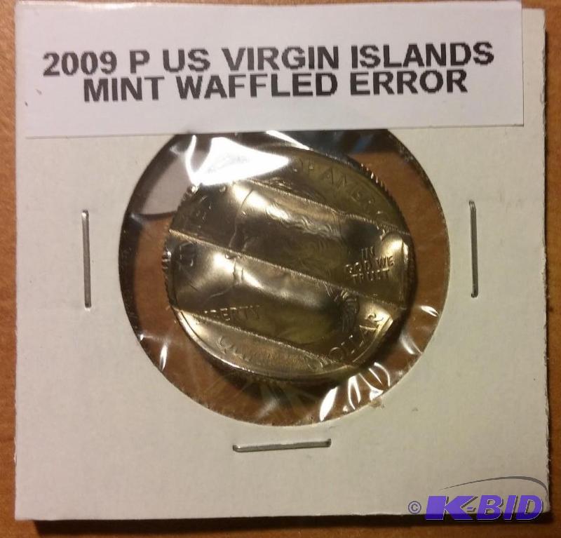 2009 P US VIRGIN ISLANDS MINT WAFFLED ERROR...