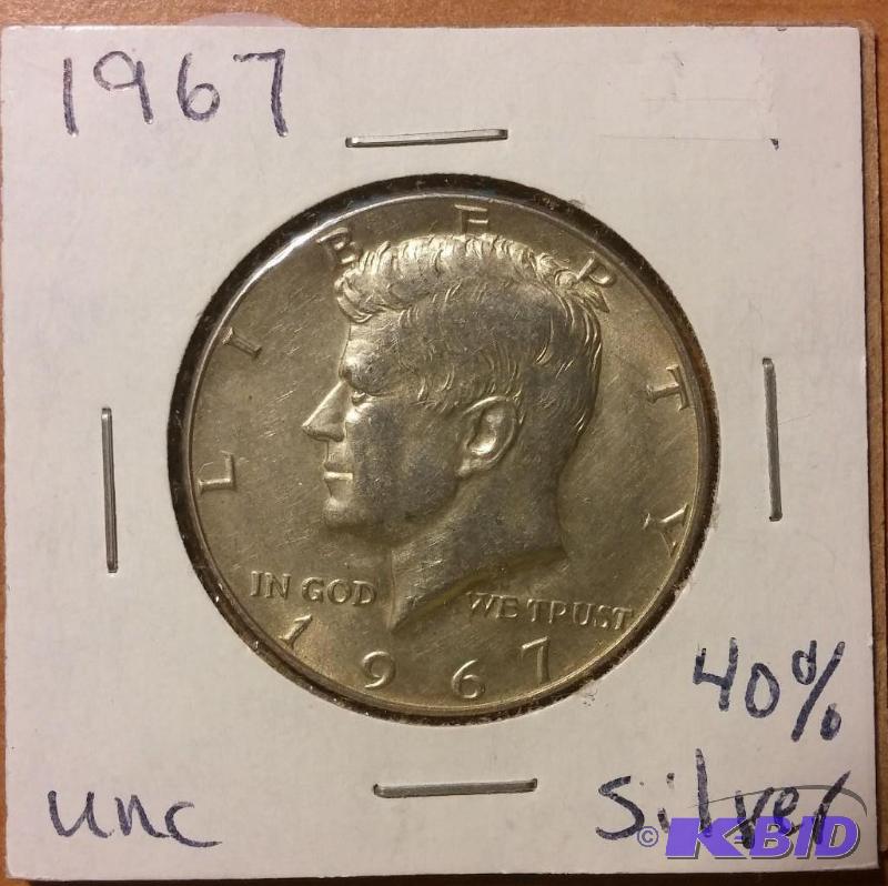 1967 KENNEDY HALF DOLLAR 40% SILVER...