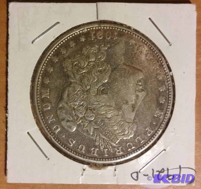 1921-D MORGAN SILVER DOLLAR 90% SILVER...