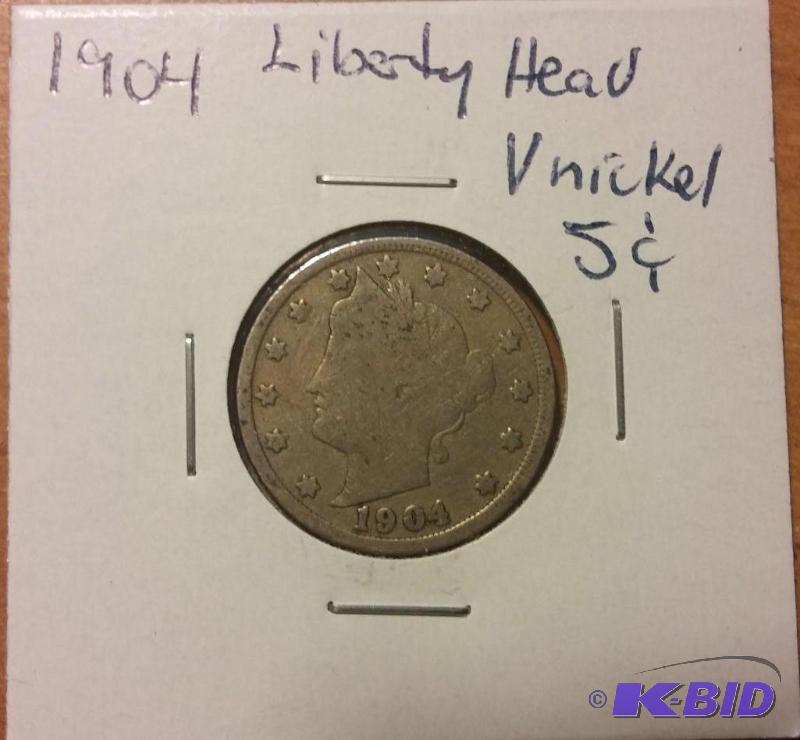 1904 LIBERTY HEAD V NICKEL...