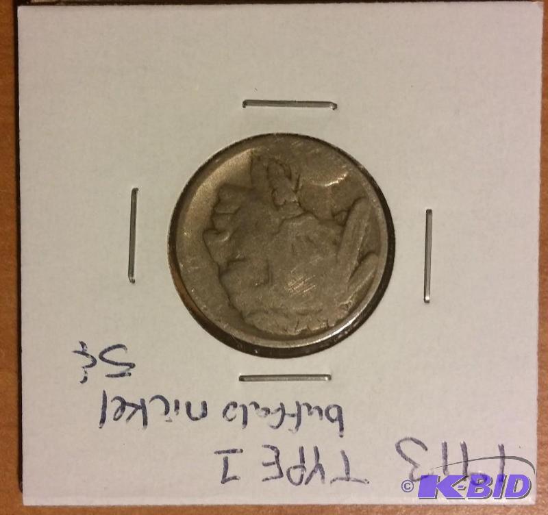 1913 TYPE ONE BUFFALO NICKEL...