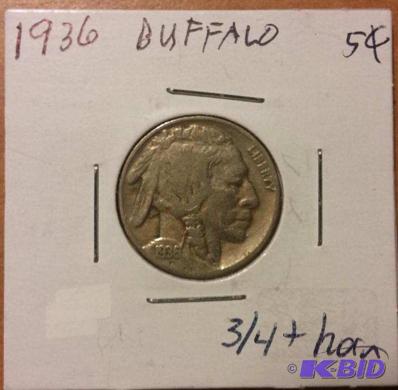 1936 BUFFALO NICKEL...