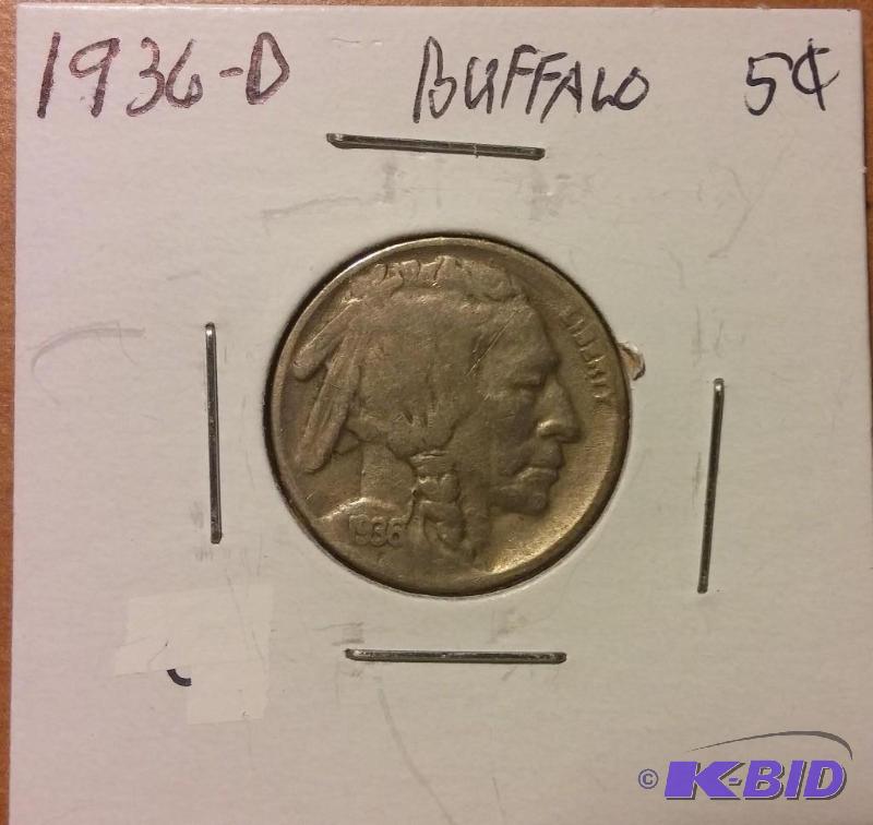 1936-D BUFFALO NICKEL...