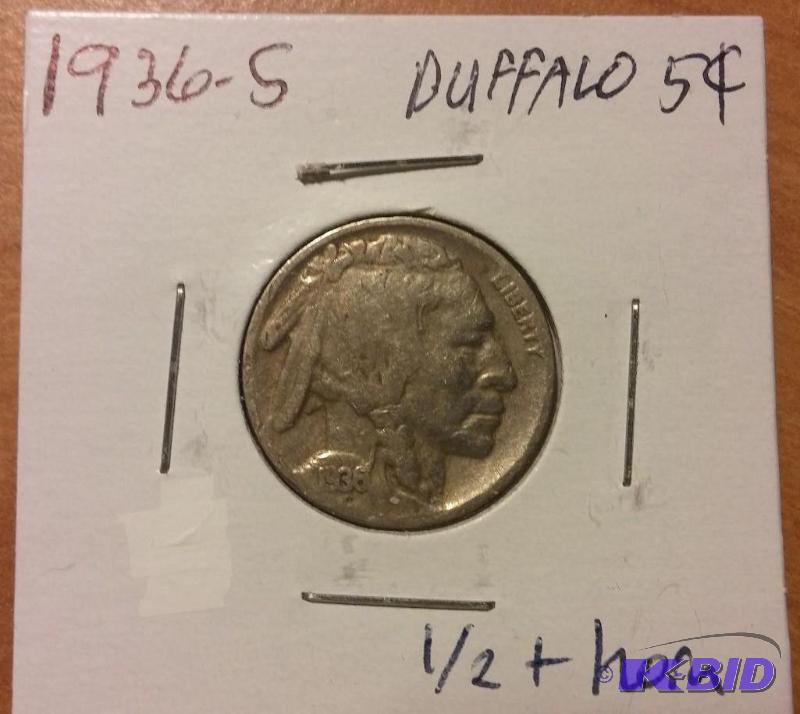 1936-S BUFFALO NICKEL...