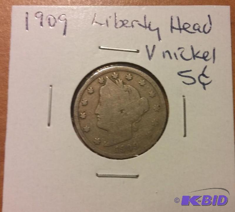 1909 LIBERTY HEAD V NICKEL...