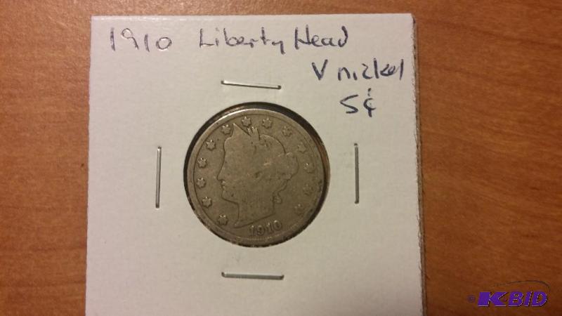 1910 LIBERTY HEAD V NICKEL...