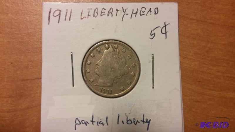 1911 LIBERTY HEAD V NICKEL...