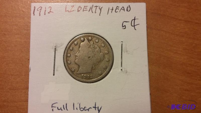 1912 LIBERTY HEAD V NICKEL...