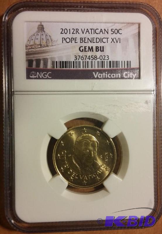 2012 VATICAN POPE BENADICT COINS NGC SLABBED...
