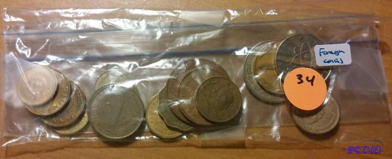 BAG OF FOREIGN COINS...