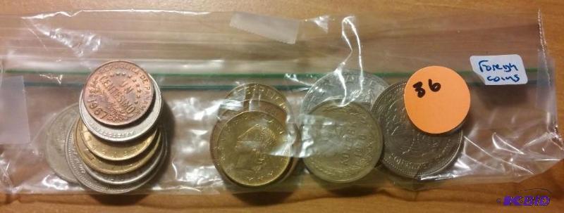 BAG OF FOREIGN COINS...