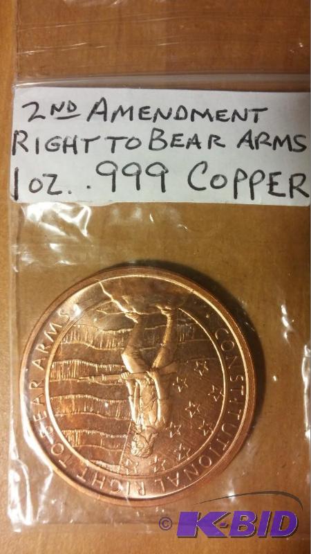 SECOND AMENDMENT RIGHT TO BARE ARMS ONE OZ CO...