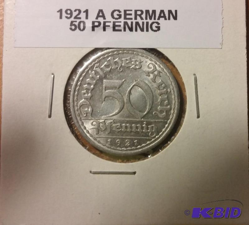 1921 GERMAN 50 PFENNIG COIN...