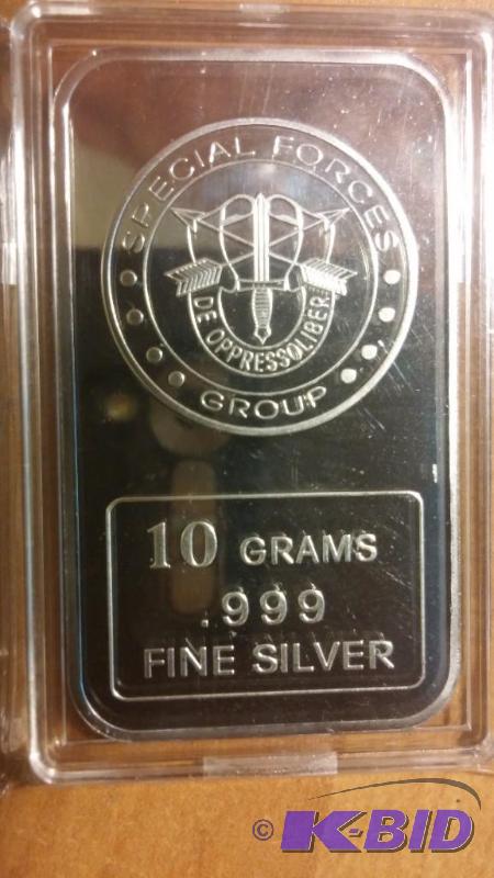 10 GRAM BAR OF SILVER .999 PURE SILVER...