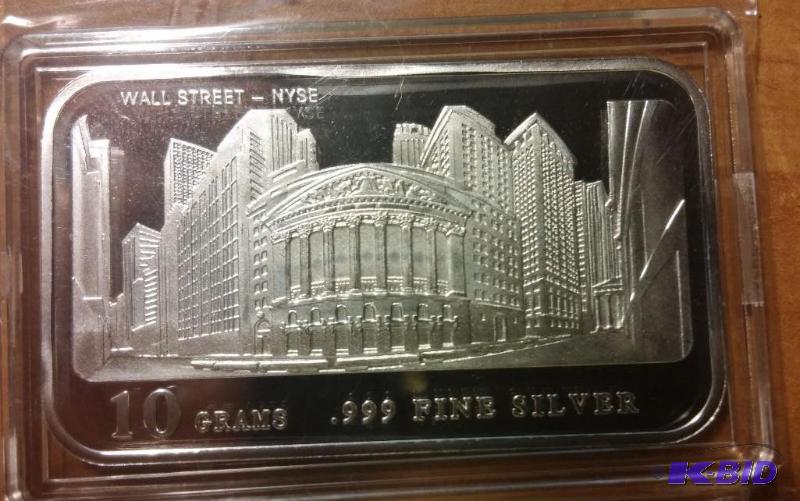 10 GRAM BAR OF SILVER .999 PURE SILVER...