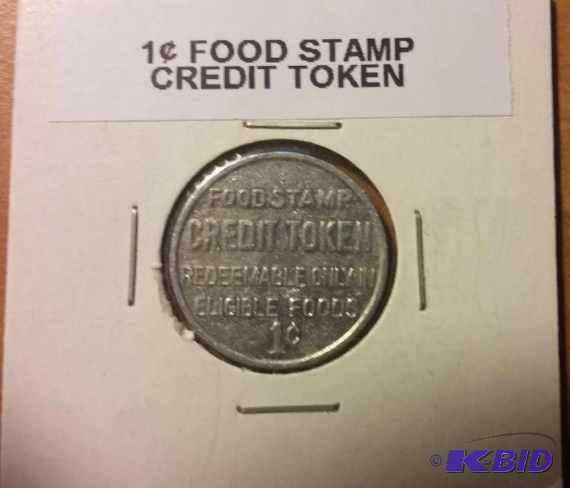 ONE CENT FOOD STAMP CREDIT TOKEN...