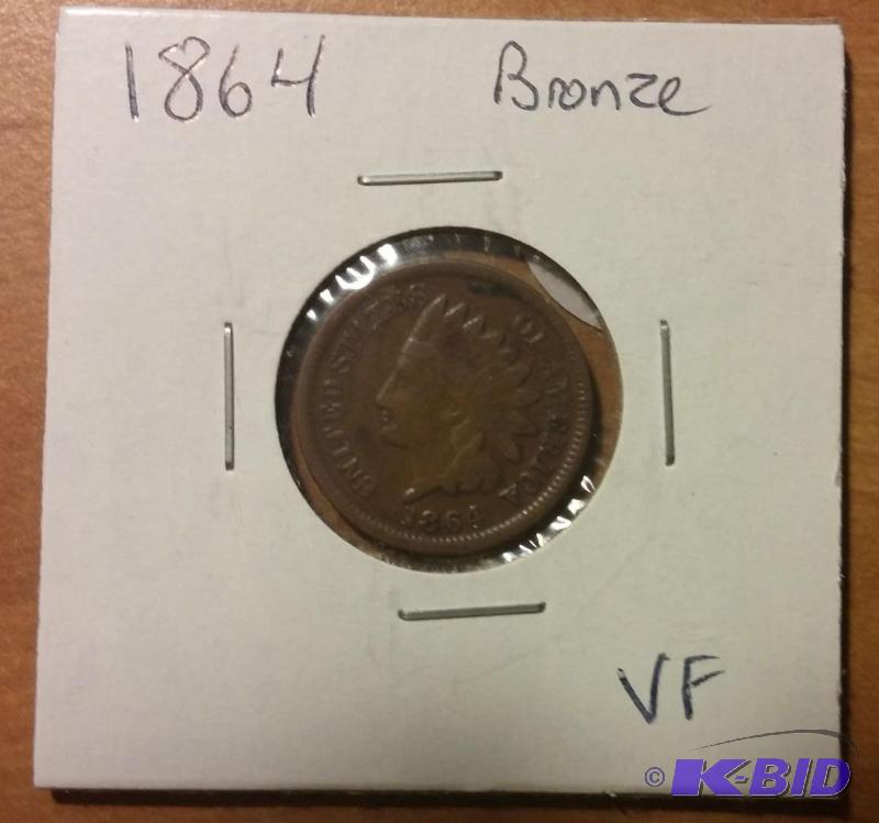 1864 INDIAN HEAD ONE CENT...