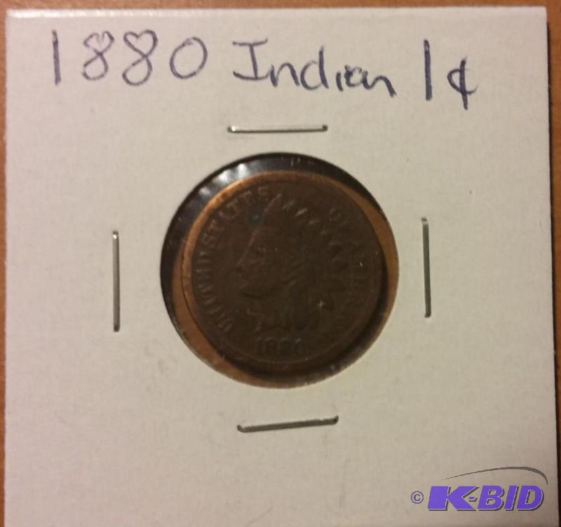 1880 INDIAN HEAD ONE CENT...