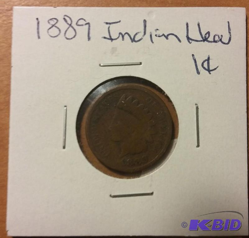 1889 INDIAN HEAD ONE CENT...