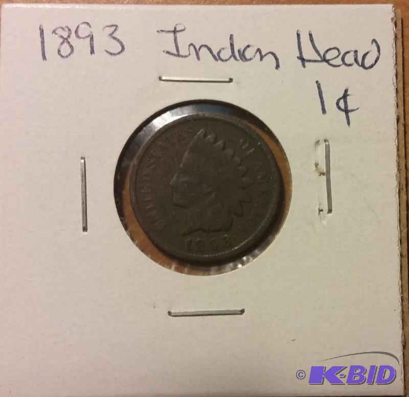 1893 INDIAN HEAD ONE CENT...